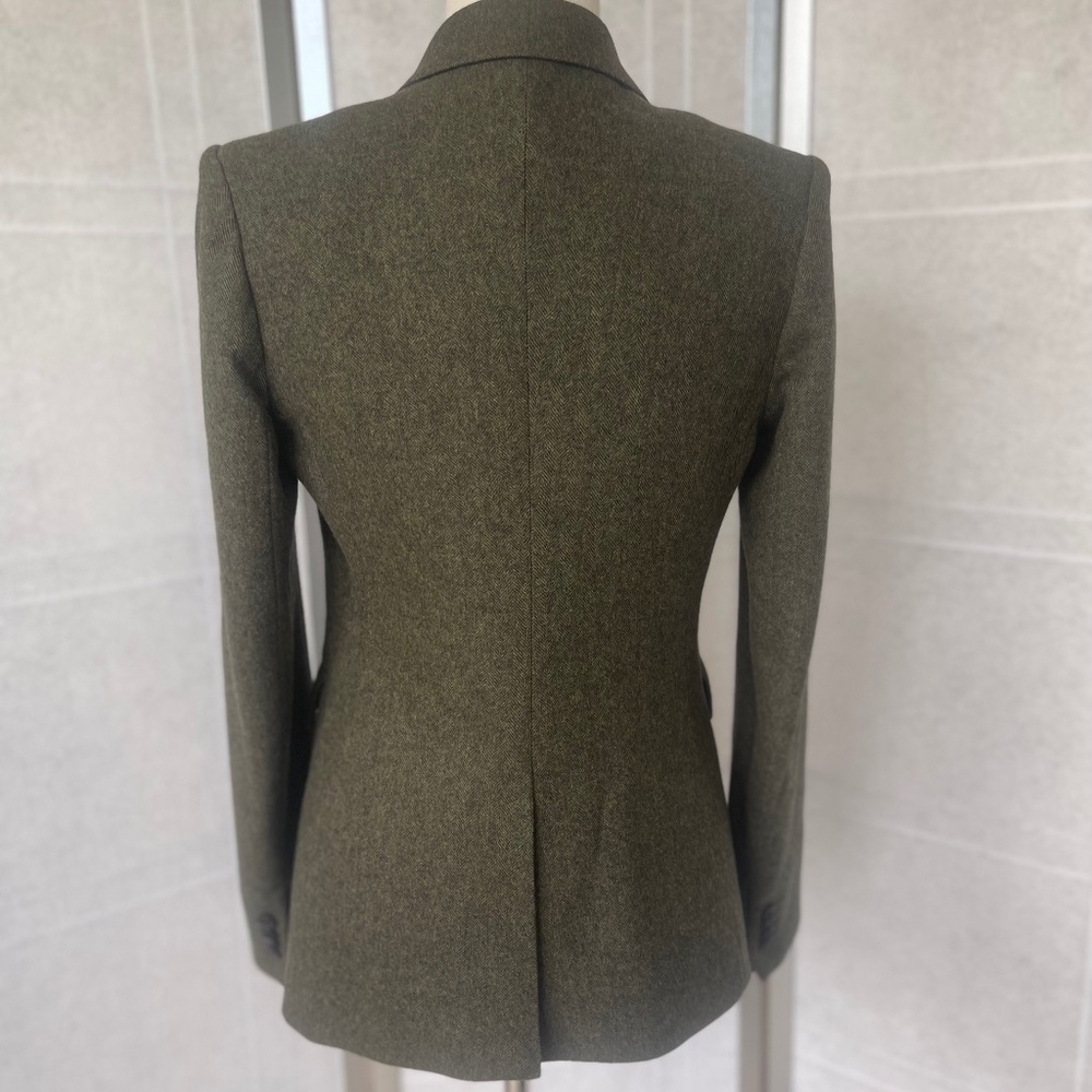 Veronica Beard Green Herringbone Classic Dickey Jacket sz 6 - Picture 3 of 11
